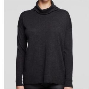 Eileen Fisher size XXS Merino Turtleneck Sweater Boxy Fit Long Length grey
